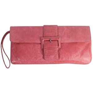 HOBO AUDREY Leather Wristlet Wallet Clutch Pink